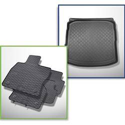 Sada: gumové koberečky + rohož do zavazadlového prostoru pro Audi A3 8V Limuzína (09.2013-03.2020) - Guardliner