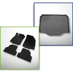 Sada: velurové koberečky + rohož do zavazadlového prostoru pro Chevrolet Trax (05.2013-06.2019) 5 dveří - Guardliner - také pro verzi Allroad