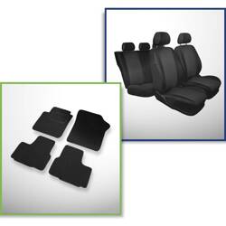 Set: filcové koberečky + autopotahy šité na míru pro Seat Mii Hatchback (2011-2018) – Practic - druhá řada - plné lavicové sedadlo