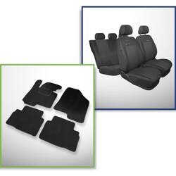 Set: velurové koberečky + autopotahy šité na míru pro Kia Sportage III SUV (2010-2016) – Elegance P-3