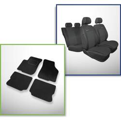 Set: velurové koberečky + autopotahy šité na míru pro Seat Leon I Hatchback (1999-2005) – Elegance P-1