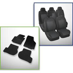 Set: velurové koberečky + autopotahy šité na míru pro Skoda Yeti SUV (2009-2013) – Elegance P-3