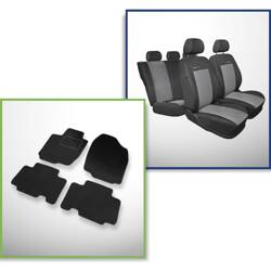 Set: velurové koberečky + autopotahy šité na míru pro Toyota RAV4 III SUV (2006-2012) – Elegance P-2