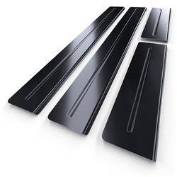 Ocelové kryty na prahy pro Citroen C4 Picasso I MPV (5 dveře) - (2006-2013) - Croni - Long Line - černá (broušený povrch)