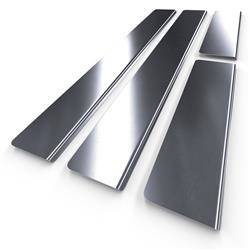 Ocelové kryty na prahy pro Skoda Superb II 3T FL Kombi (5 dveře) - (2013-2015) - Croni - Standard - stříbrný (mat)