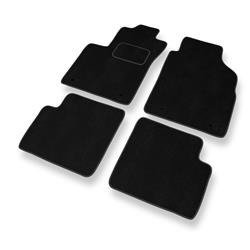 Velurové koberečky pro Fiat 500 (2012-....) - autokoberece - rohožky - DGS Autodywan - černá