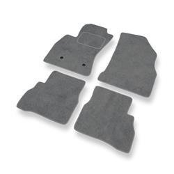 Velurové koberečky pro Fiat Doblo II (2010-2022) - autokoberece - rohožky - DGS Autodywan - šedá