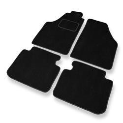 Velurové koberečky pro Fiat Idea (2003-2012) - autokoberece - rohožky - DGS Autodywan - černá