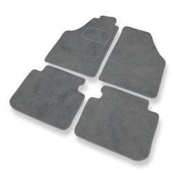 Velurové koberečky pro Fiat Idea (2003-2012) - autokoberece - rohožky - DGS Autodywan - šedá