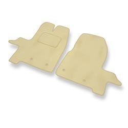 Velurové koberečky pro Ford Transit Custom (2012-....) - autokoberece - rohožky - DGS Autodywan - béžová