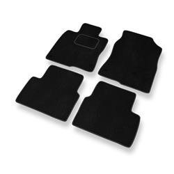 Velurové koberečky pro Honda Civic X (3 dveře, 5 dveří) (2017-2021) - autokoberece - rohožky - DGS Autodywan - černá