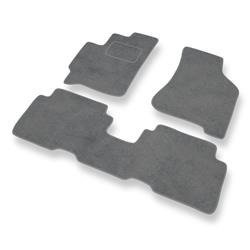 Velurové koberečky pro Kia Carens II (2002-2006) - autokoberece - rohožky - DGS Autodywan - šedá