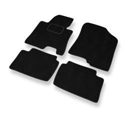 Velurové koberečky pro Kia Ceed II (2012-2018) - autokoberece - rohožky - DGS Autodywan - černá