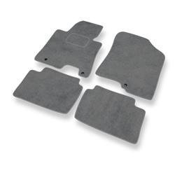 Velurové koberečky pro Kia Ceed II (2012-2018) - autokoberece - rohožky - DGS Autodywan - šedá