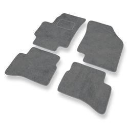 Velurové koberečky pro Kia Rio II (2005-2011) - autokoberece - rohožky - DGS Autodywan - šedá