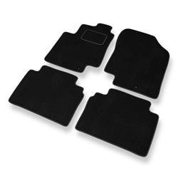 Velurové koberečky pro Kia Rio III (2011-2016) - autokoberece - rohožky - DGS Autodywan - černá