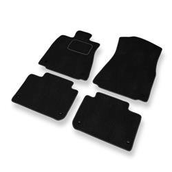 Velurové koberečky pro Lexus GS IV (2012-2020) - autokoberece - rohožky - DGS Autodywan - černá