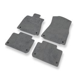 Velurové koberečky pro Lexus GS IV (2012-2020) - autokoberece - rohožky - DGS Autodywan - šedá