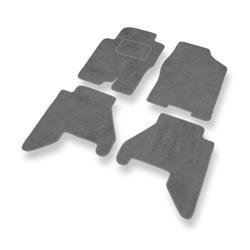 Velurové koberečky pro Nissan Pathfinder R51 (2005-2014) - autokoberece - rohožky - DGS Autodywan - šedá