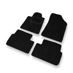 Velurové koberečky pro Peugeot 407 (2004-2011) - autokoberece - rohožky - DGS Autodywan - černá