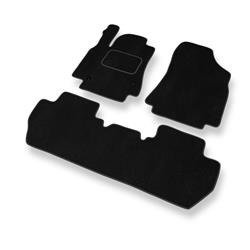 Velurové koberečky pro Peugeot Partner II (2008-2018) - autokoberece - rohožky - DGS Autodywan - černá