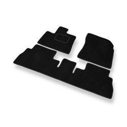 Velurové koberečky pro Peugeot Rifter (5místný) (2019-....) - autokoberece - rohožky - DGS Autodywan - černá