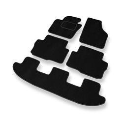 Velurové koberečky pro Seat Alhambra II (2010-2020) - autokoberece - rohožky - DGS Autodywan - černá