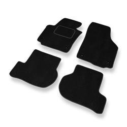 Velurové koberečky pro Seat Altea I (2004-2015) - autokoberece - rohožky - DGS Autodywan - černá