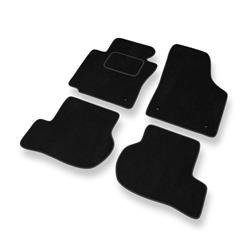 Velurové koberečky pro Seat Leon II (2005-2012) - autokoberece - rohožky - DGS Autodywan - černá