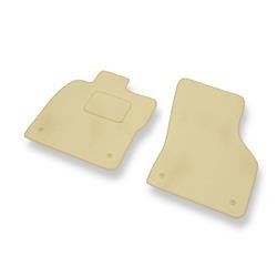 Velurové koberečky pro Seat Leon III (2013-2020) - autokoberece - rohožky - DGS Autodywan - béžová