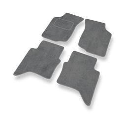 Velurové koberečky pro Toyota Hilux VII (2005-2016) - autokoberece - rohožky - DGS Autodywan - šedá