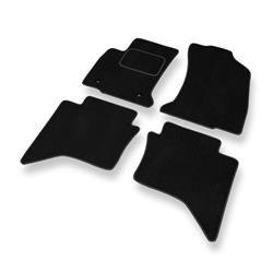 Velurové koberečky pro Toyota Hilux VIII (2016-....) - autokoberece - rohožky - DGS Autodywan - černá