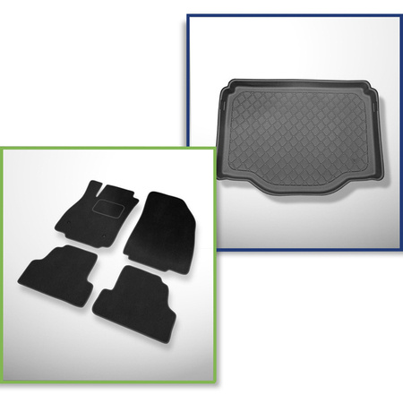 Sada: velurové koberečky + rohož do zavazadlového prostoru pro Chevrolet Trax (05.2013-06.2019) 5 dveří - Guardliner - také pro verzi Allroad