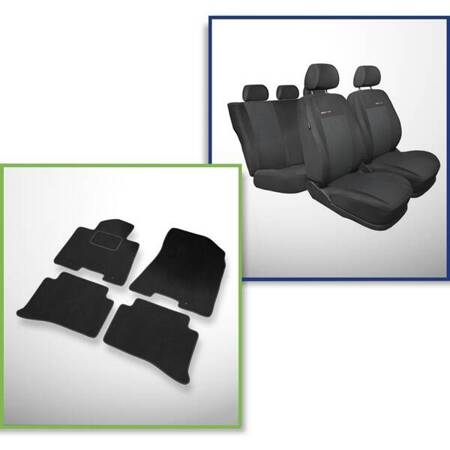 Set: velurové koberečky + autopotahy šité na míru pro Hyundai Tucson III SUV (2015-2020) – Elegance P-3