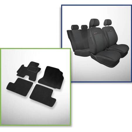 Set: velurové koberečky + autopotahy šité na míru pro Toyota RAV4 II SUV (2000-2005) – Elegance P-3