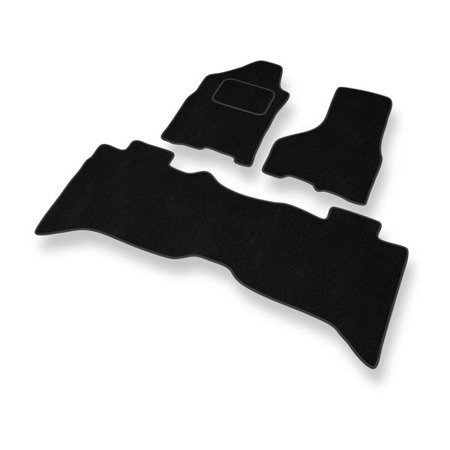 Velurové koberečky pro Dodge RAM IV (2009-2018) - autokoberece - rohožky - DGS Autodywan - černá