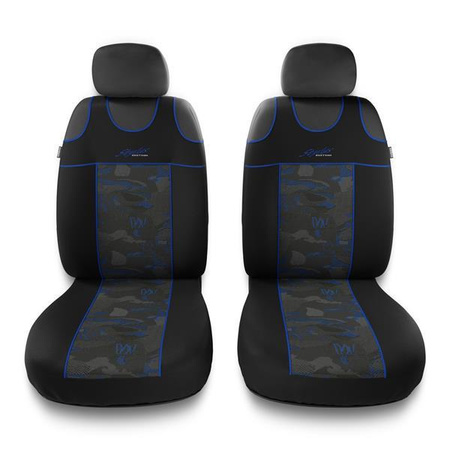 Návleky na sedadla pro BMW Řada 3 E30, E36, E46, E90, F30, G20, G21 (1982-2019) - Auto-Dekor - Stylus 1+1 - modrá
