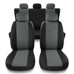 Univerzální autopotahy pro BMW Řada 3 E30, E36, E46, E90, F30, G20, G21 (1982-2019) - potahy na autosedadla - návleky na autosedačky - Auto-Dekor - XR - světle šedý