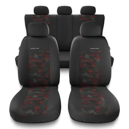 Univerzální autopotahy pro BMW Řada 3 E30, E36, E46, E90, F30, G20, G21 (1982-2019) - potahy na autosedadla - návleky na autosedačky - Auto-Dekor - Elegance - červená